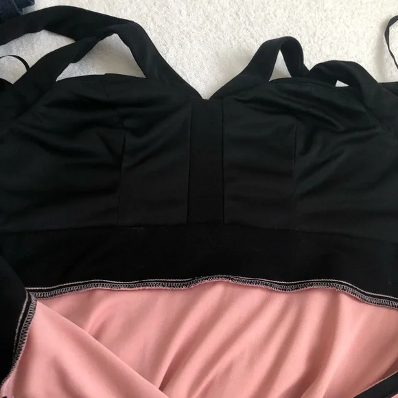 Pompous Girly Black and Pink Fit Flare Dress - Picture 5 of 8